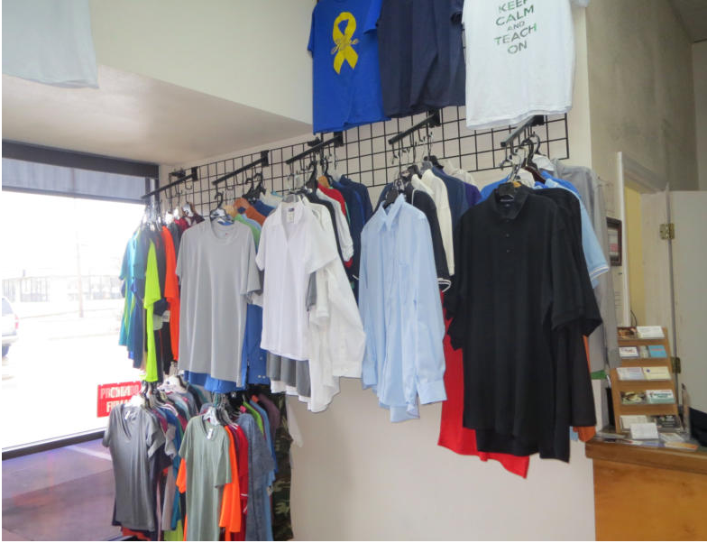Custom Lewisville Lettering apparel